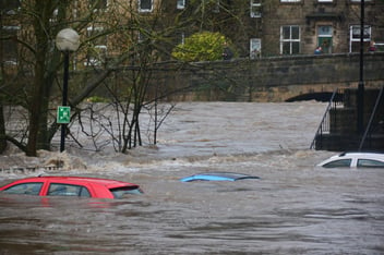 Several cars submerged in water after flooding in Fort Lauderdale