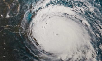 A massive hurricane forms over Florida