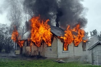 A home in south Florida engulfed in flames