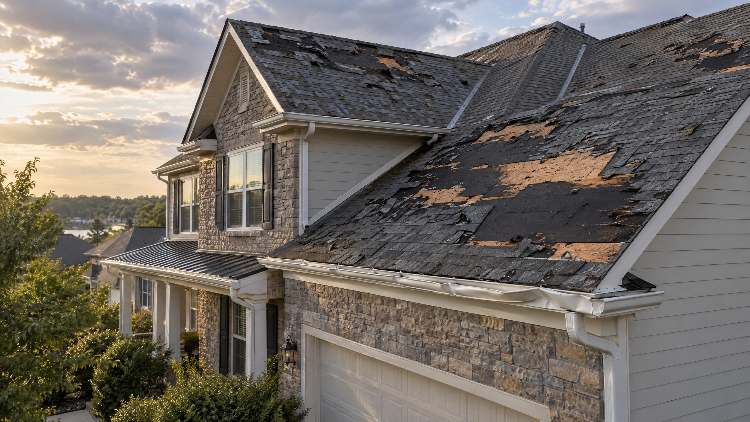 Roof hail wind residential damage