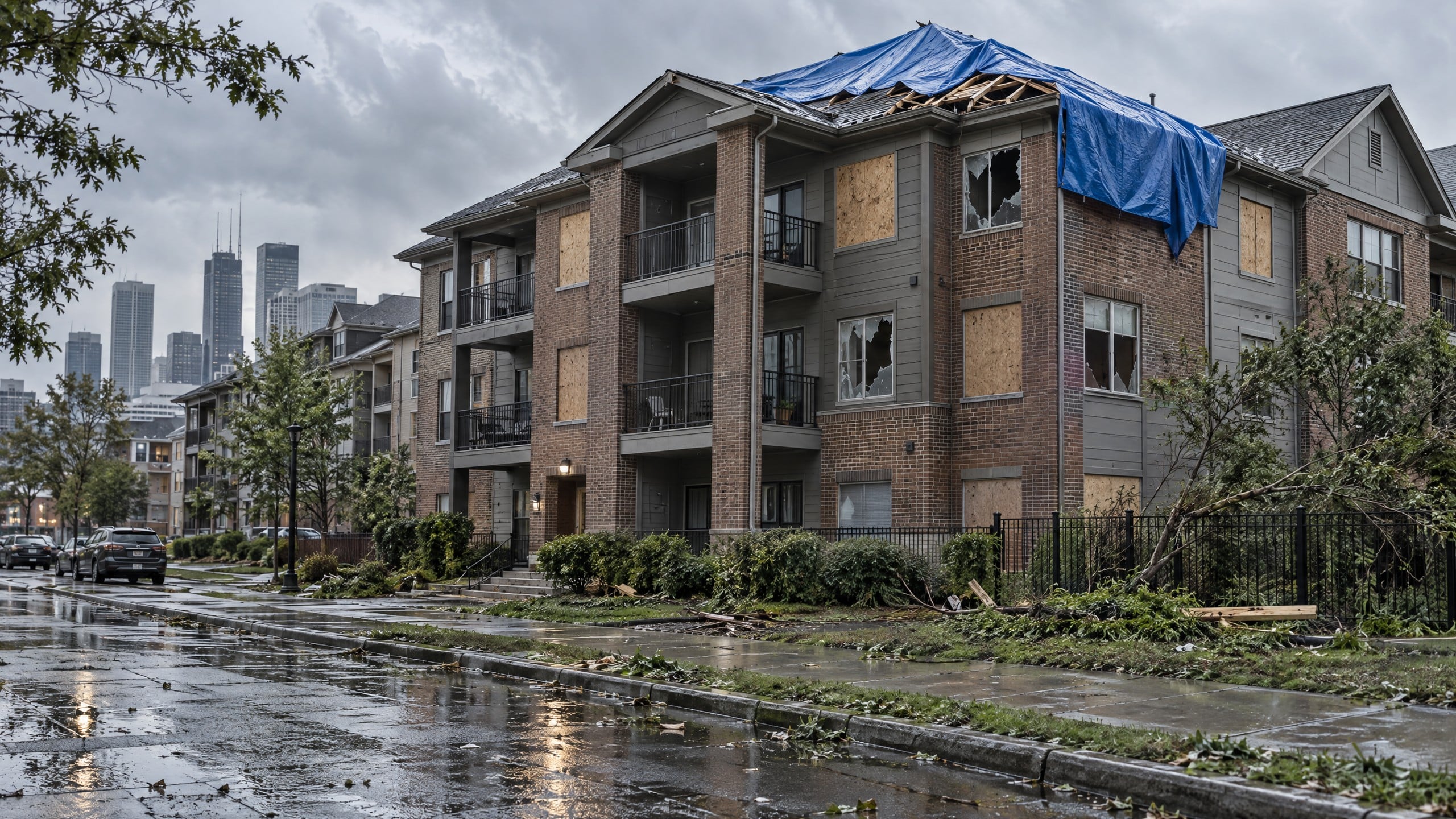 Multifamily urban storm damage